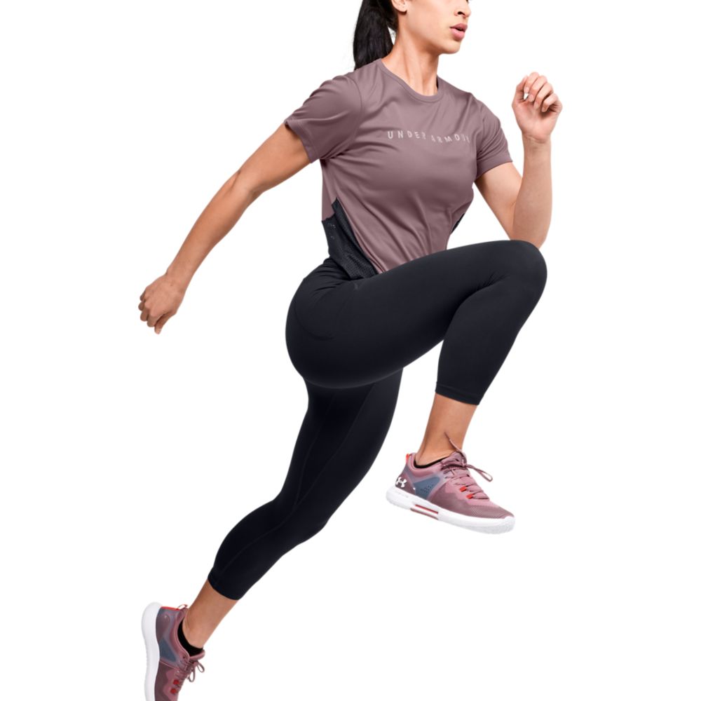UA Meridian Crop Licra negro de mujer para entrenamiento
