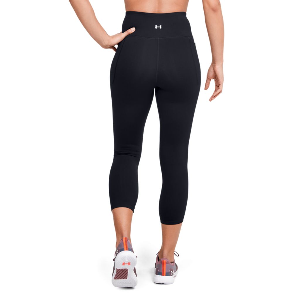 UA Meridian Crop Licra negro de mujer para entrenamiento
