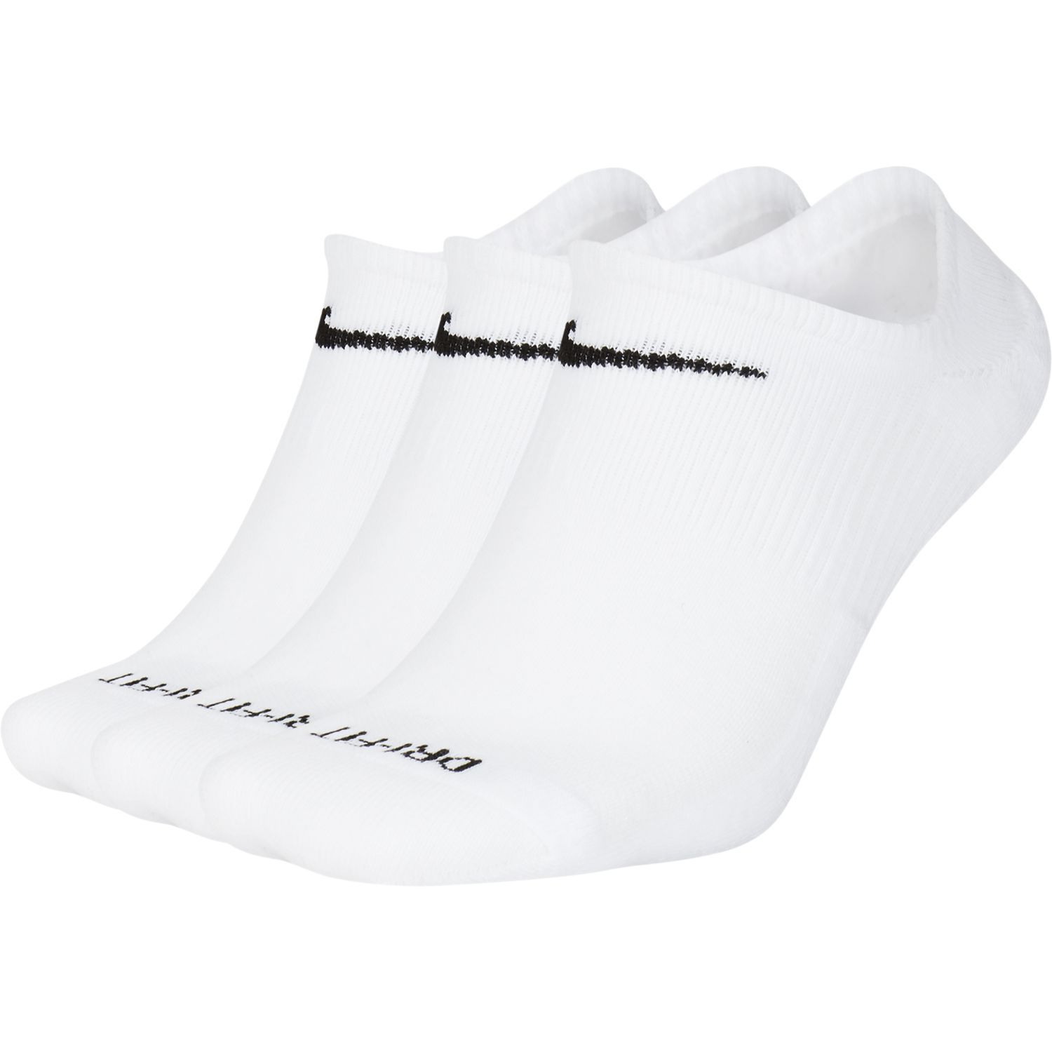 Nike U Nk Everyday Plus Cush No Show Footie 3 Medias blanco de hombre para entrenamiento