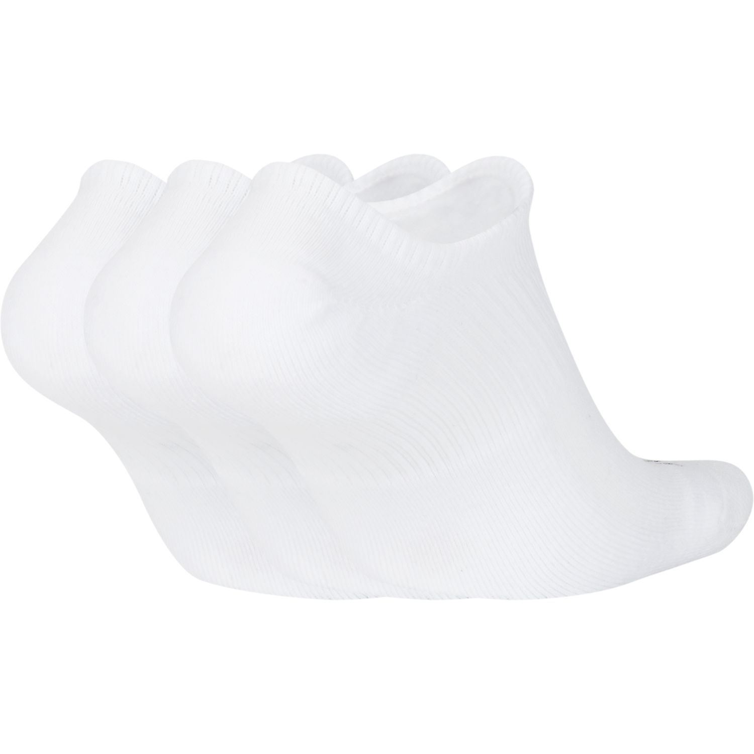 Nike U Nk Everyday Plus Cush No Show Footie 3 Medias blanco de hombre para entrenamiento