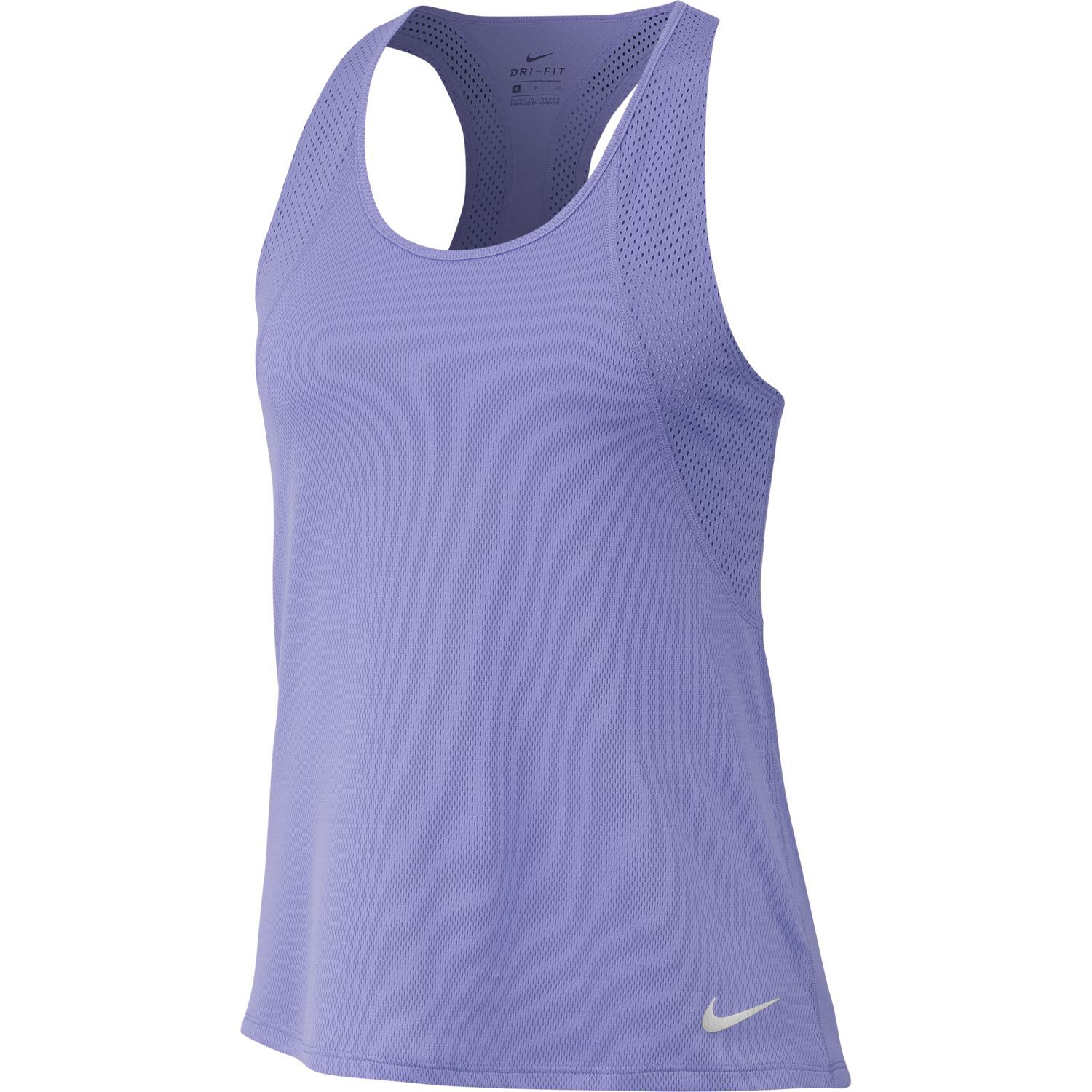 Nike W Nk Run Tank Camiseta Manga Sisa morado de mujer para correr