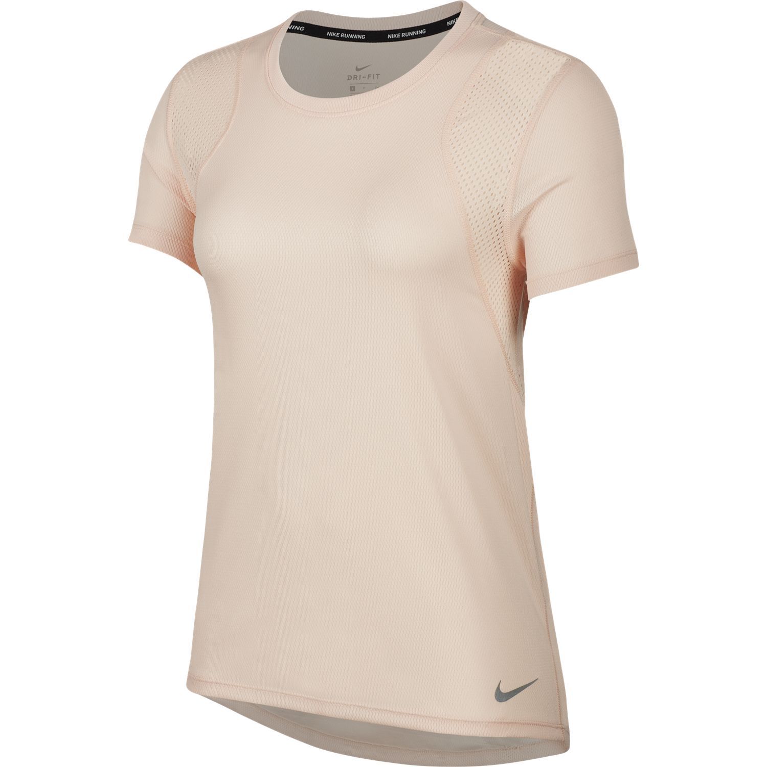 Nike W Nk Run Top Ss Camiseta Manga Corta rosado de mujer para correr