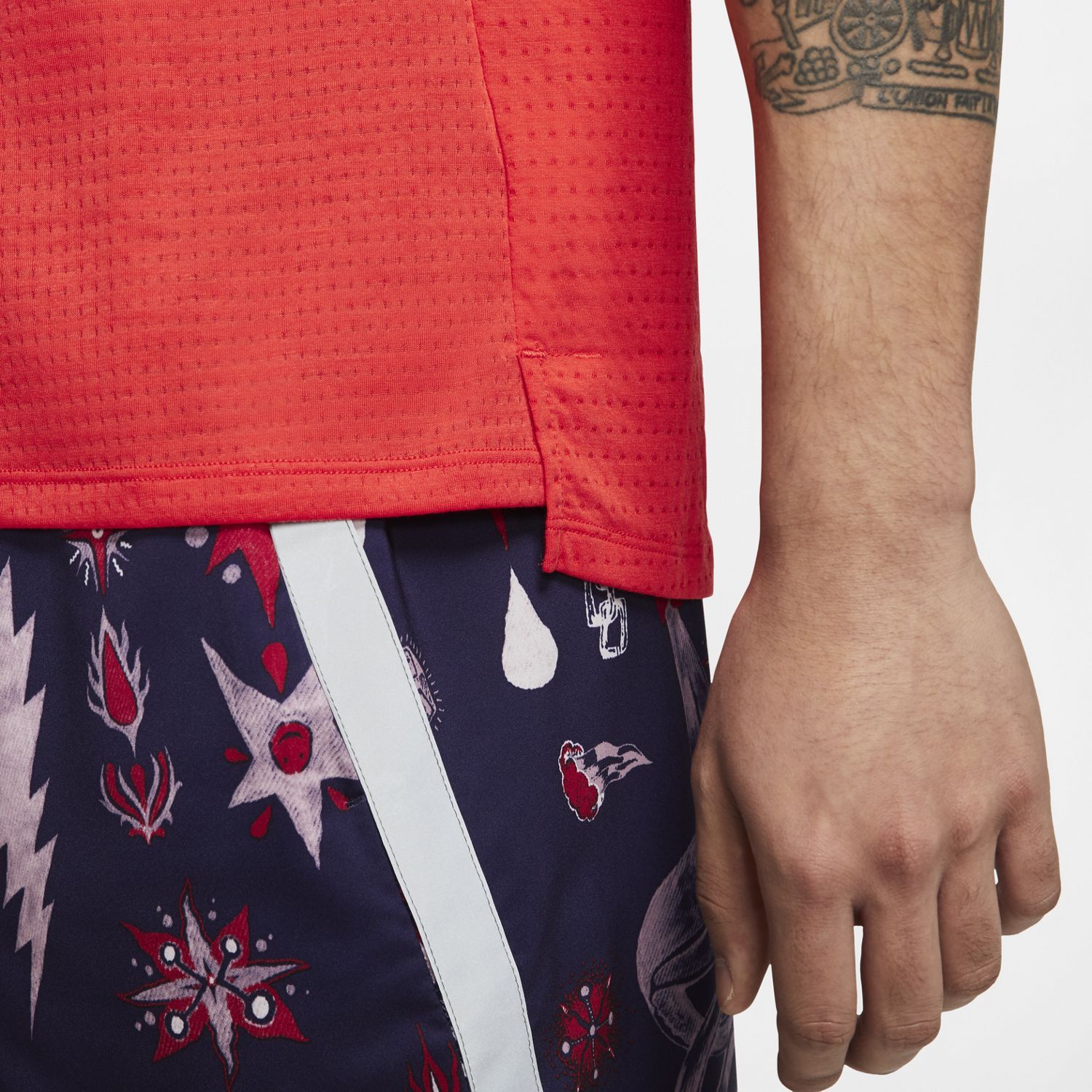 Nike M Nk Rise 365 Ss Camiseta Manga Corta rojo de hombre para correr