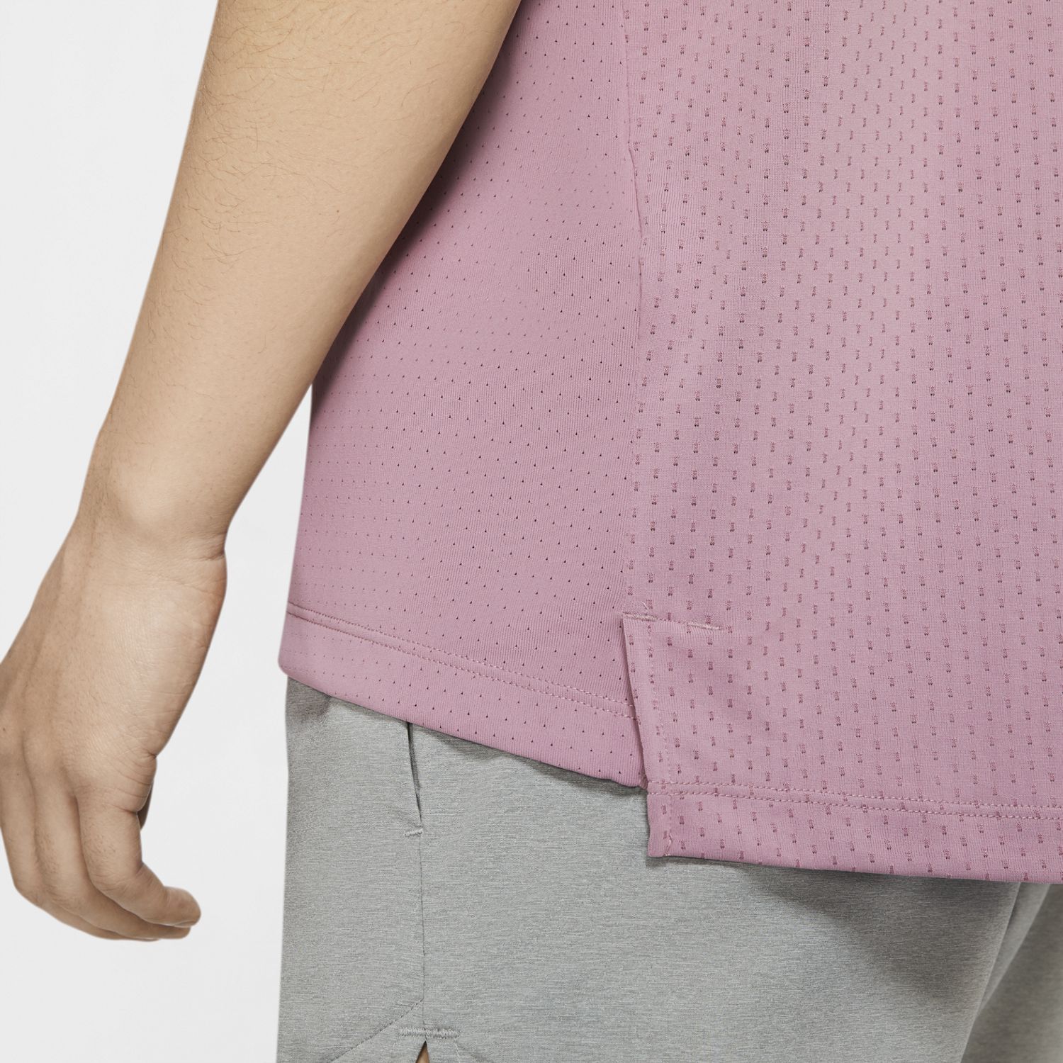 Nike M Nk Dry Miler Ss Tech Po Ff Camiseta Manga Corta morado de hombre para correr