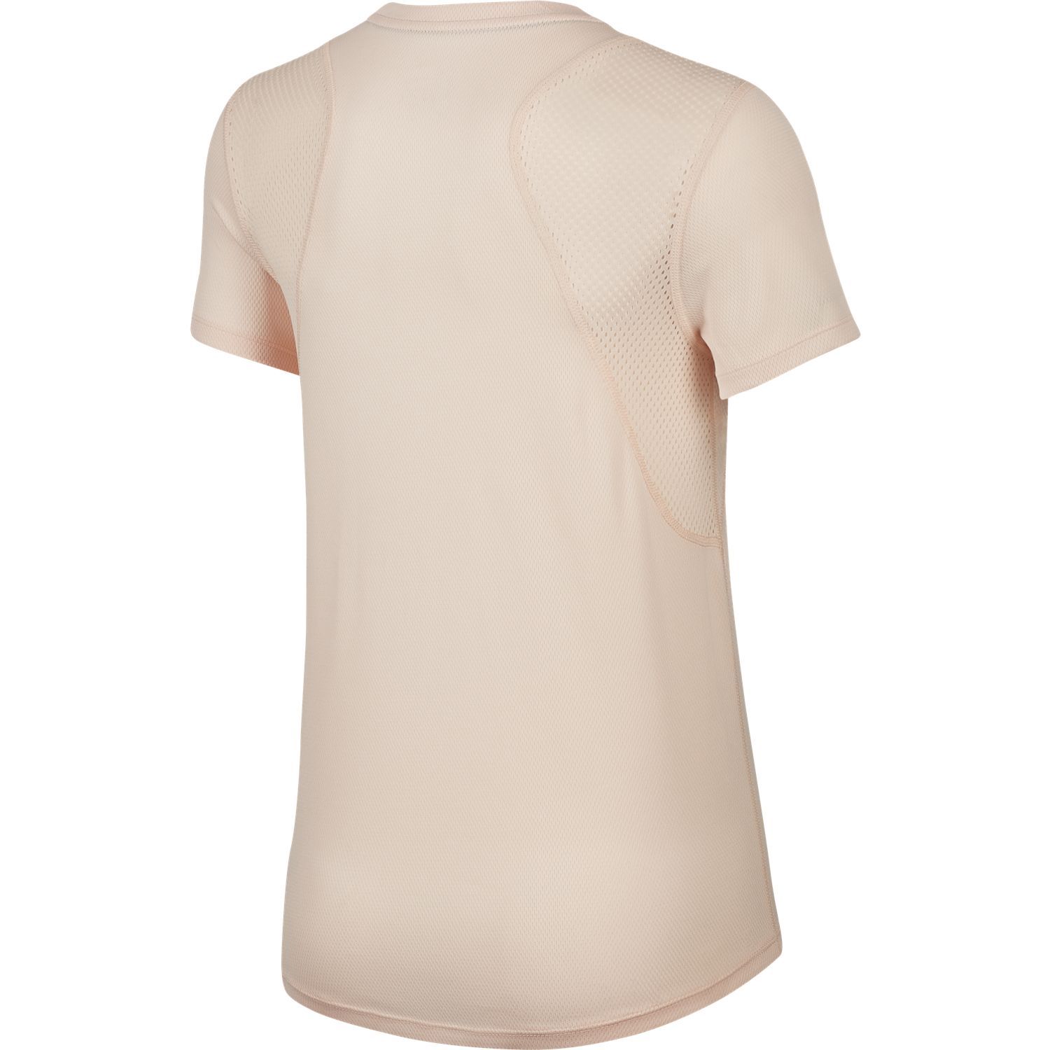 Nike W Nk Run Top Ss Camiseta Manga Corta rosado de mujer para correr
