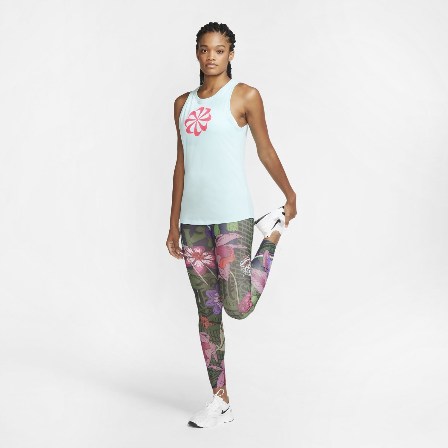 Nike W Nk Dry Tank Dfc Icon Clash Camiseta Manga Sisa azul de mujer para entrenamiento