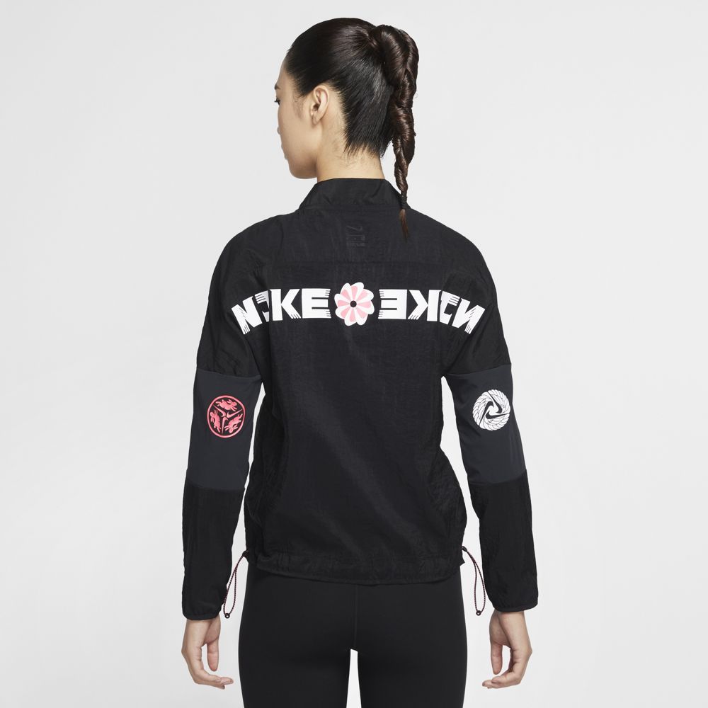 Nike W Nk Icnclsh Jacket Chaqueta negro de mujer para correr