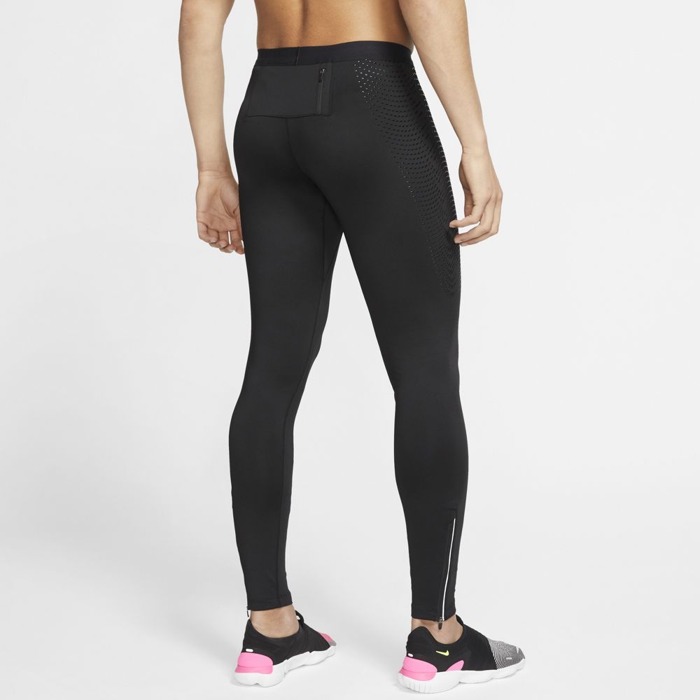 Nike M Nk Pwr Tech Pwr-Mob Tight Licra negro de hombre para correr