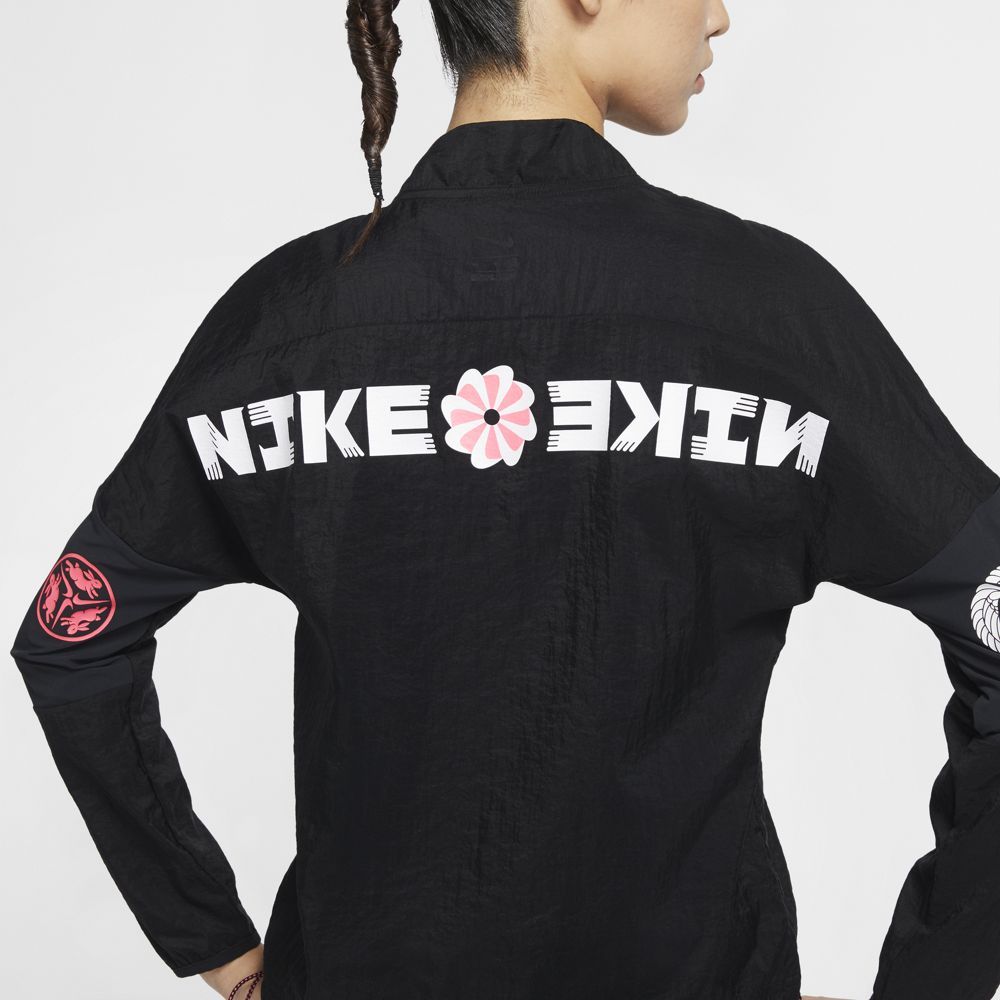 Nike W Nk Icnclsh Jacket Chaqueta negro de mujer para correr
