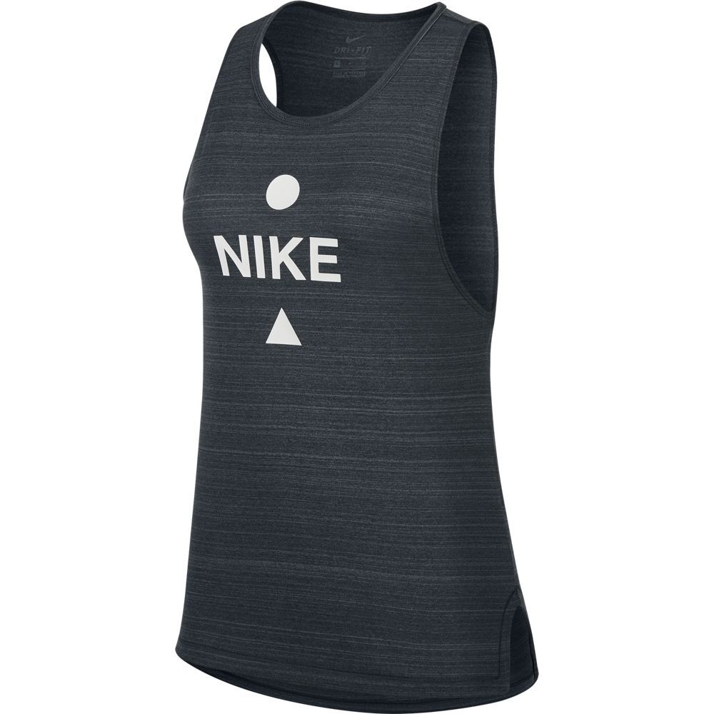 Nike W Nk Icnclsh Tank Better Camiseta Manga Sisa negro de mujer para correr