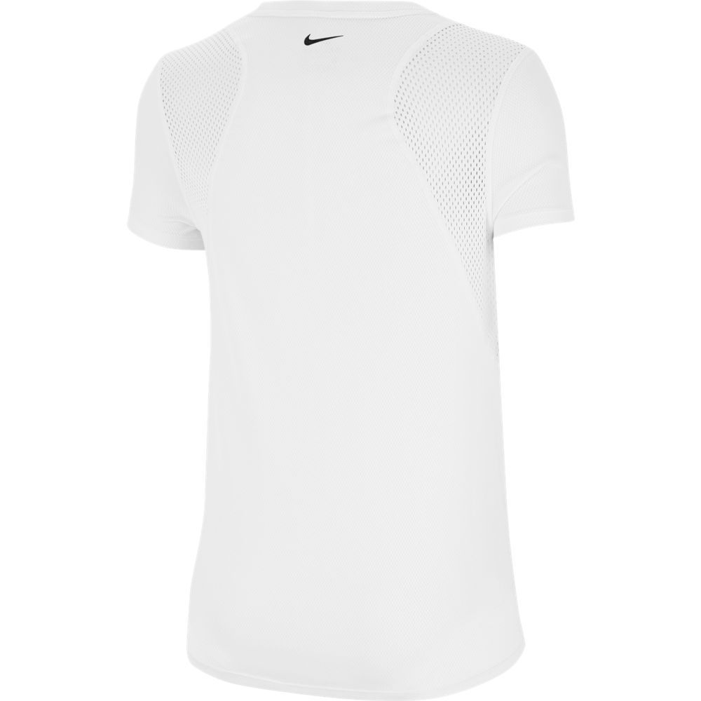 Nike W Nk Icnclsh Run Ss Gx Camiseta Manga Corta blanco de mujer para correr