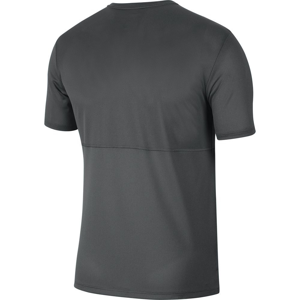 Nike M Nk Breathe Run Top Ss Camiseta Manga Corta gris de hombre para correr