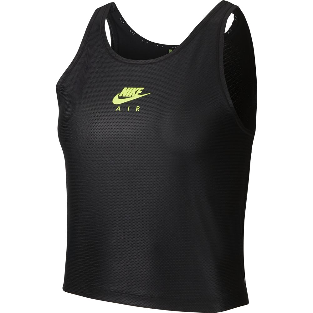 Nike W Nk Air Tank Camiseta Manga Sisa negro de mujer para correr