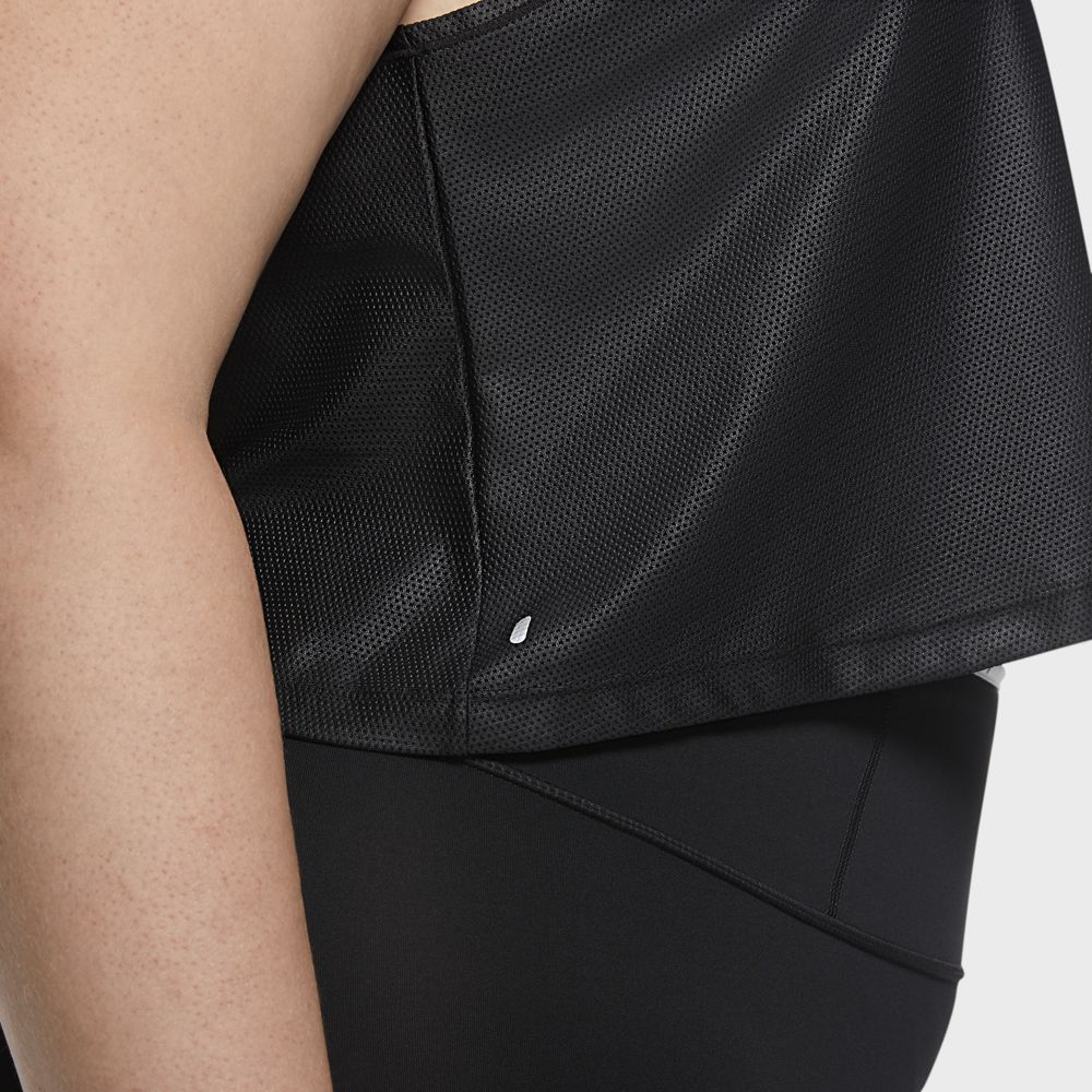 Nike W Nk Air Tank Camiseta Manga Sisa negro de mujer para correr