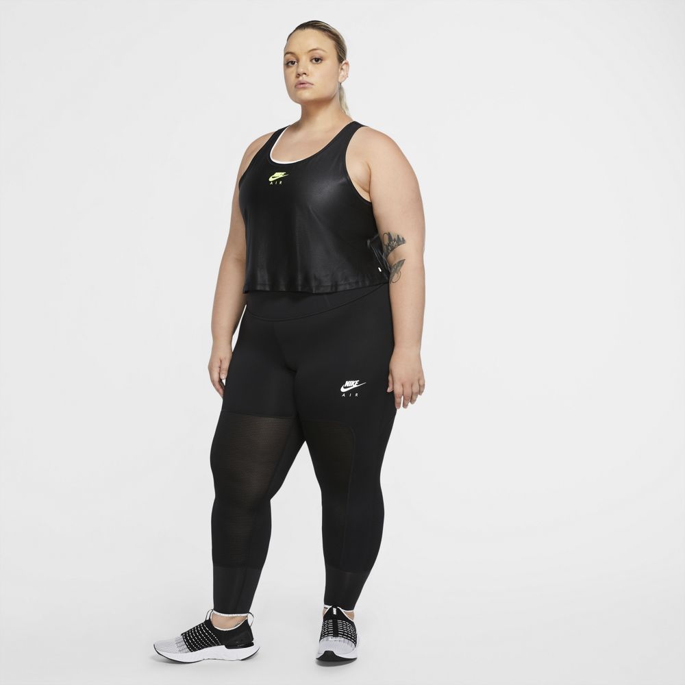 Nike W Nk Air Tank Camiseta Manga Sisa negro de mujer para correr