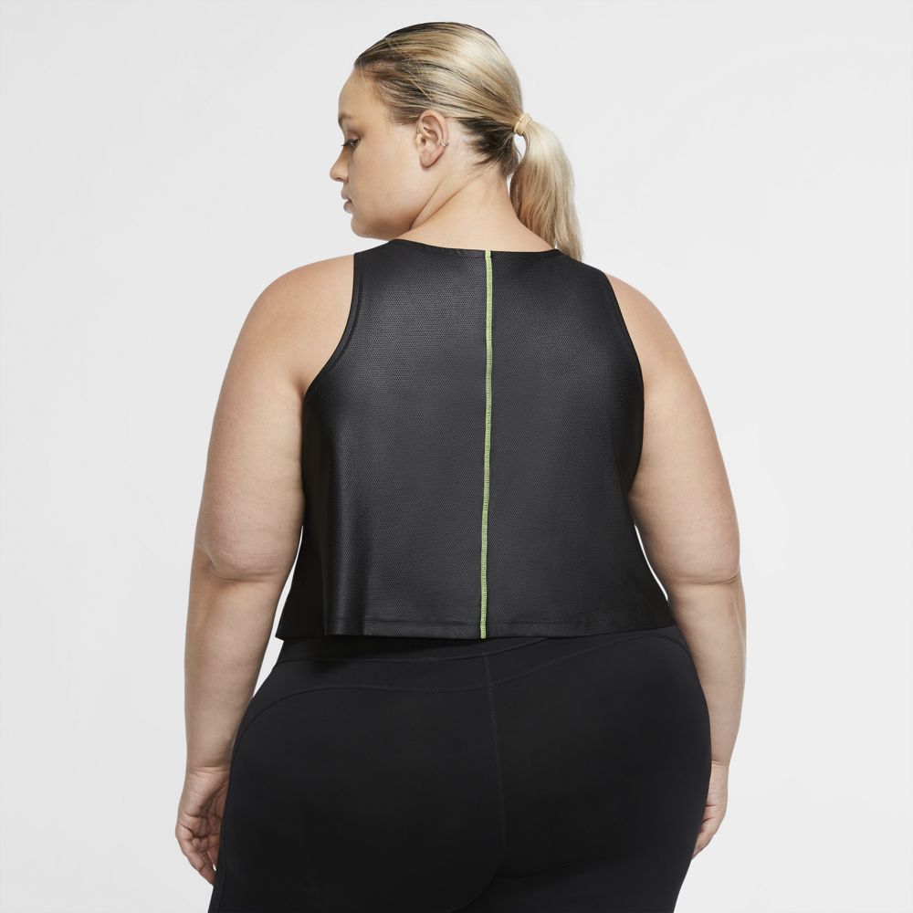 Nike W Nk Air Tank Camiseta Manga Sisa negro de mujer para correr