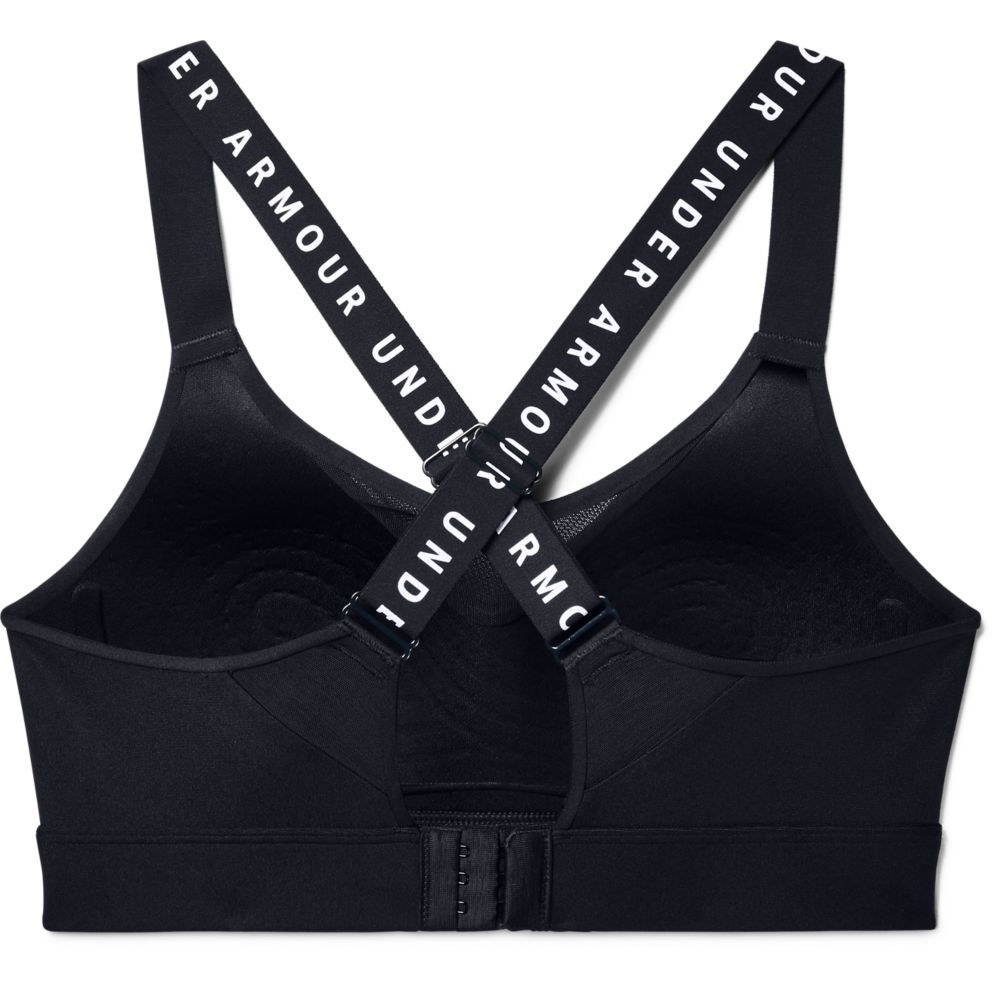 UA Infinity High Bra Top negro de mujer para entrenamiento