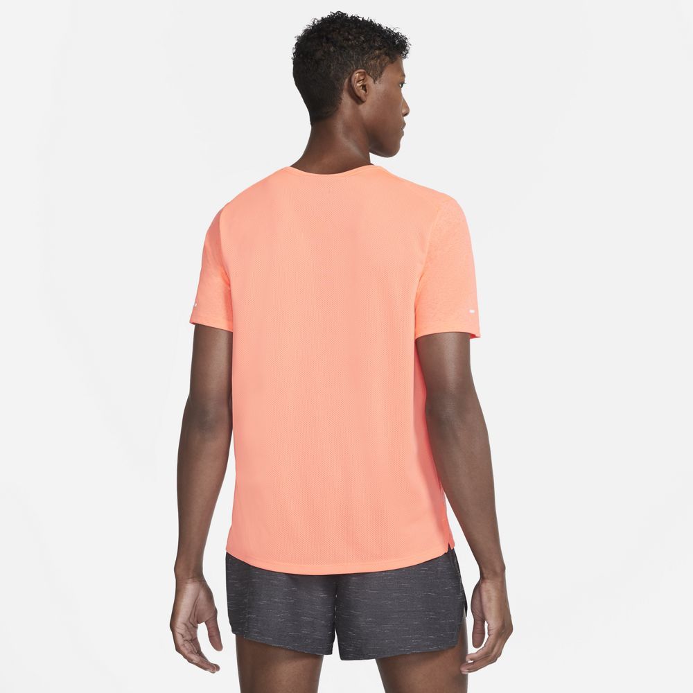 Nike M Nk Df Miler Top Ss Gx Rd Camiseta Manga Corta naranja de hombre para correr