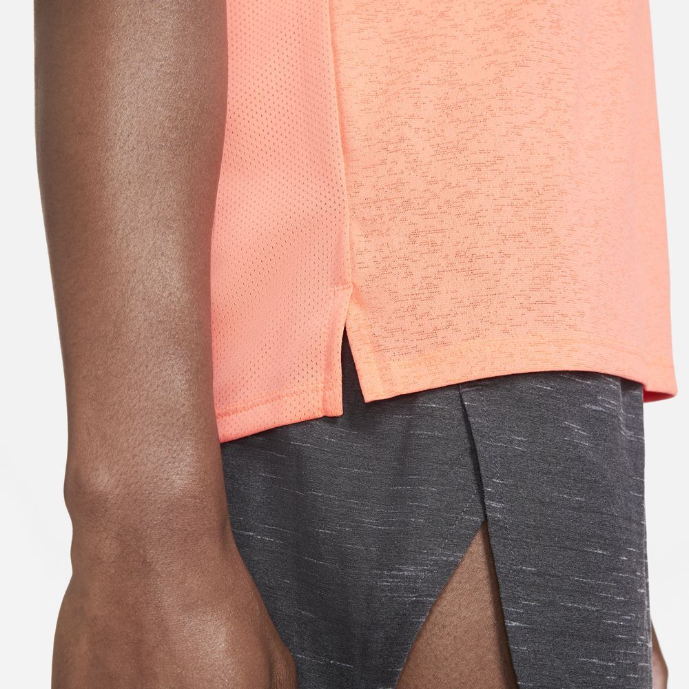 Nike M Nk Df Miler Top Ss Gx Rd Camiseta Manga Corta naranja de hombre para correr