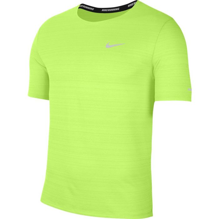 Camiseta-Manga-Corta-nike-para-hombre-M-Nk-Df-Miler-Top-Ss-para-correr-color-verde.-Frente-Sin-Modelo