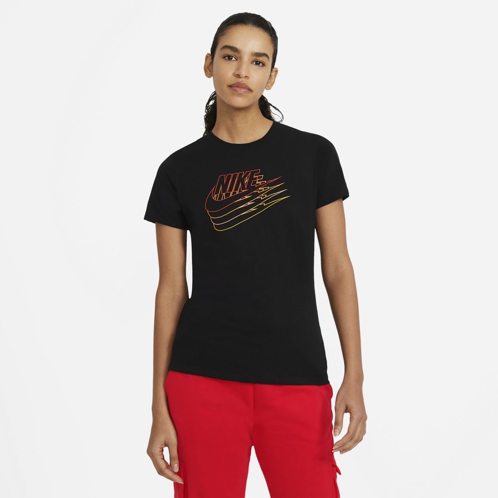 Nike W Nsw Essntl Tee Ssnl Futura Camiseta Manga Corta negro de mujer lifestyle