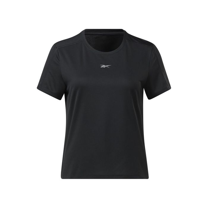 Camiseta-Manga-Corta-reebok-para-mujer-Wor-Run-Speedwick-Tee-para-correr-color-negro.-Frente-Sin-Modelo