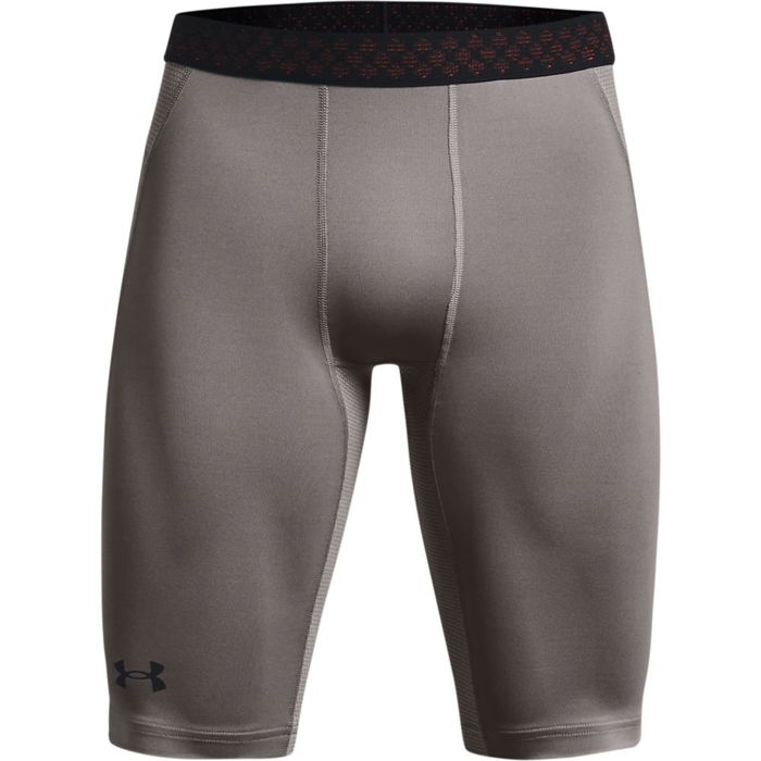 Pantaloneta-under-armour-para-hombre-Ua-Hg-Rush-2.0-Long-Shorts-para-entrenamiento-color-gris.-Frente-Sin-Modelo