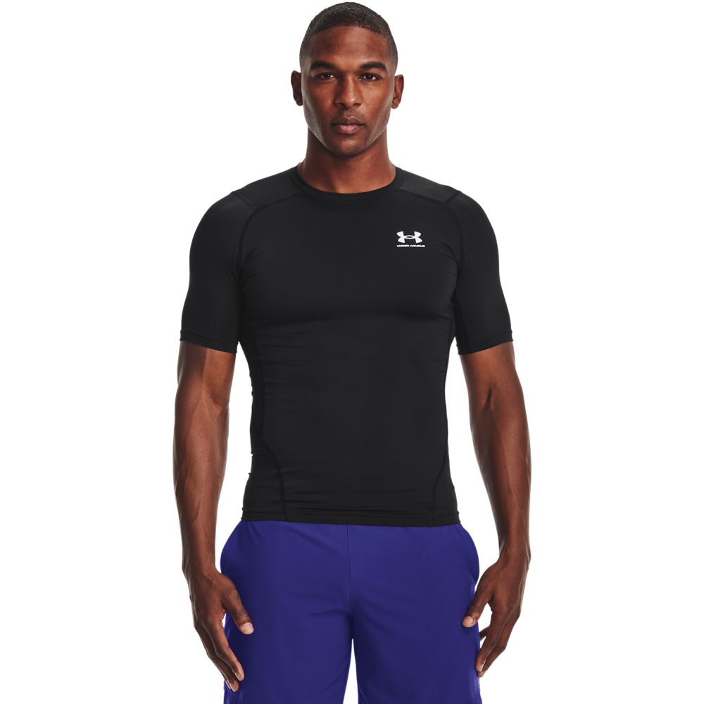 UA Hg Armour Comp Ss Camiseta De Compresión negro de hombre para entrenamiento