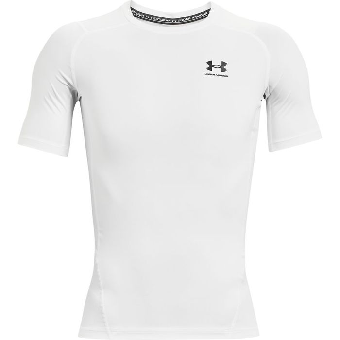 Camiseta-De-Compresion-under-armour-para-hombre-Ua-Hg-Armour-Comp-Ss-para-entrenamiento-color-blanco.-Frente-Sin-Modelo