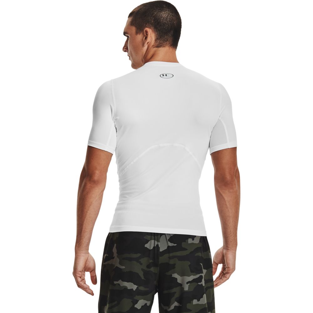 UA Hg Armour Comp Ss Camiseta De Compresión blanco de hombre para entrenamiento