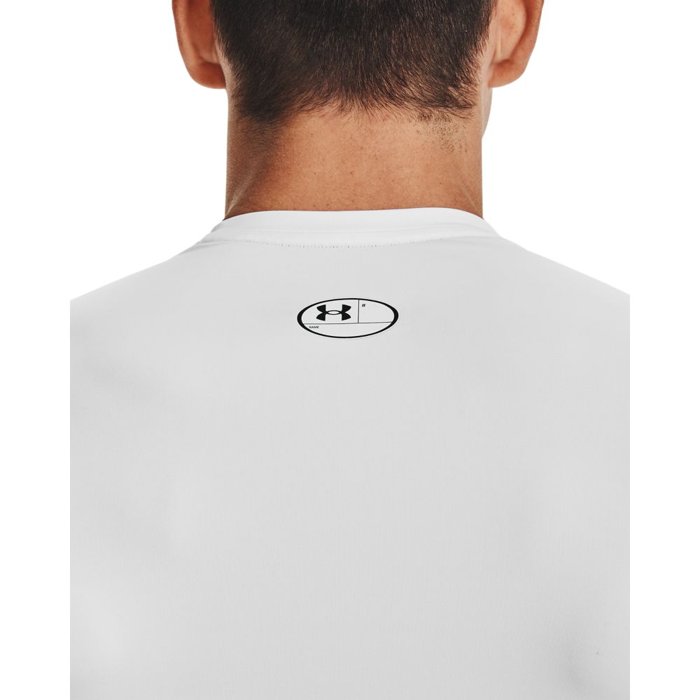UA Hg Armour Comp Ss Camiseta De Compresión blanco de hombre para entrenamiento