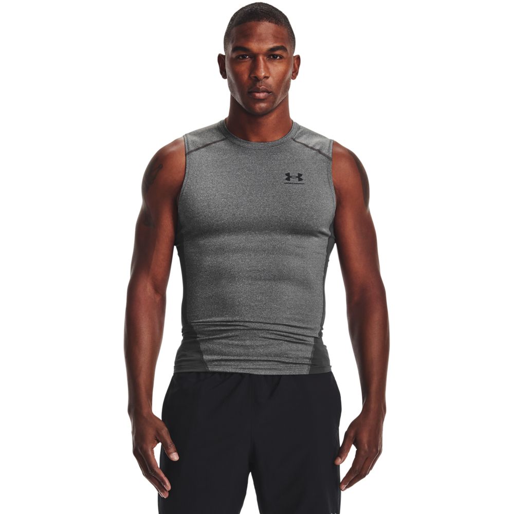 UA Hg Armour Comp Sl Camiseta De Compresión gris de hombre para entrenamiento