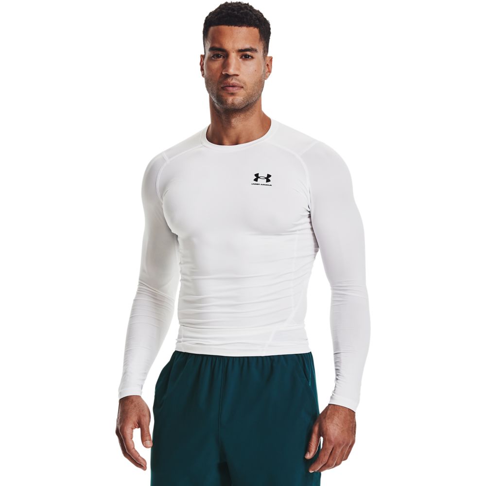 UA Hg Armour Comp Ls Camiseta De Compresión blanco de hombre para entrenamiento