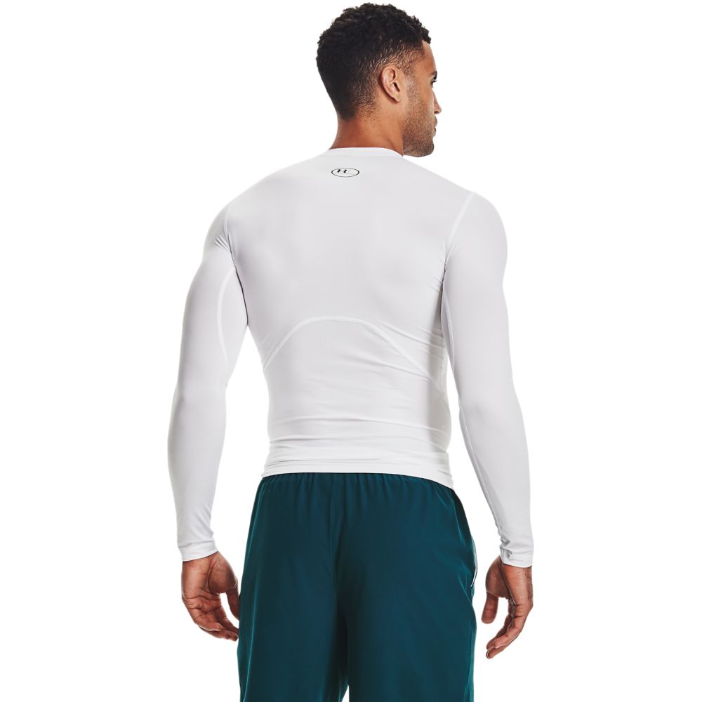 UA Hg Armour Comp Ls Camiseta De Compresión blanco de hombre para entrenamiento