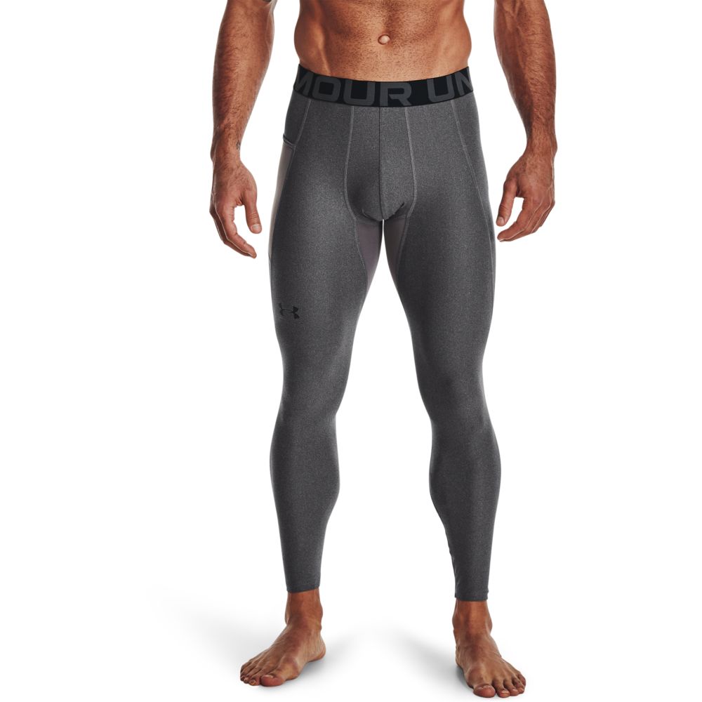UA Hg Armour Leggings Licra gris de hombre para entrenamiento