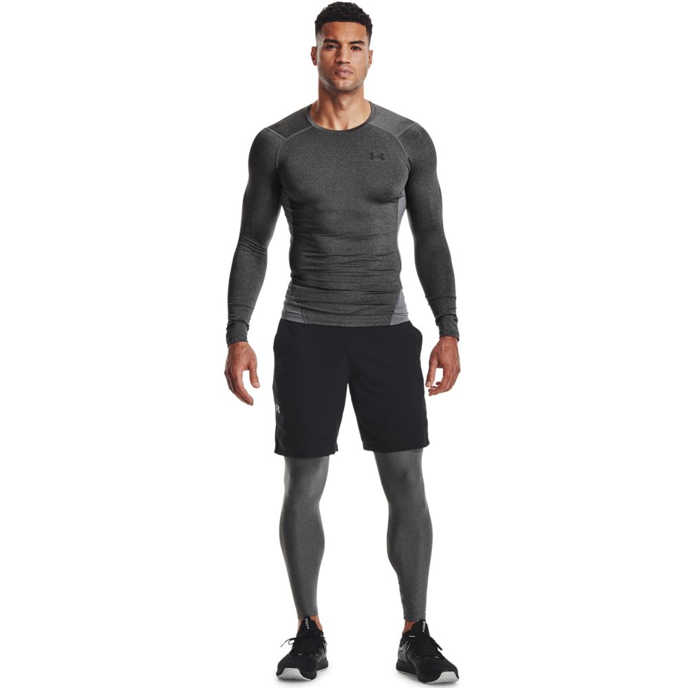 UA Hg Armour Leggings Licra gris de hombre para entrenamiento