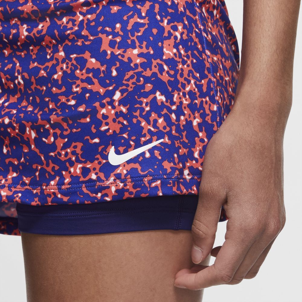 Nike W Nkct Dry Skirt Str Pr Falda morado de mujer para tenis