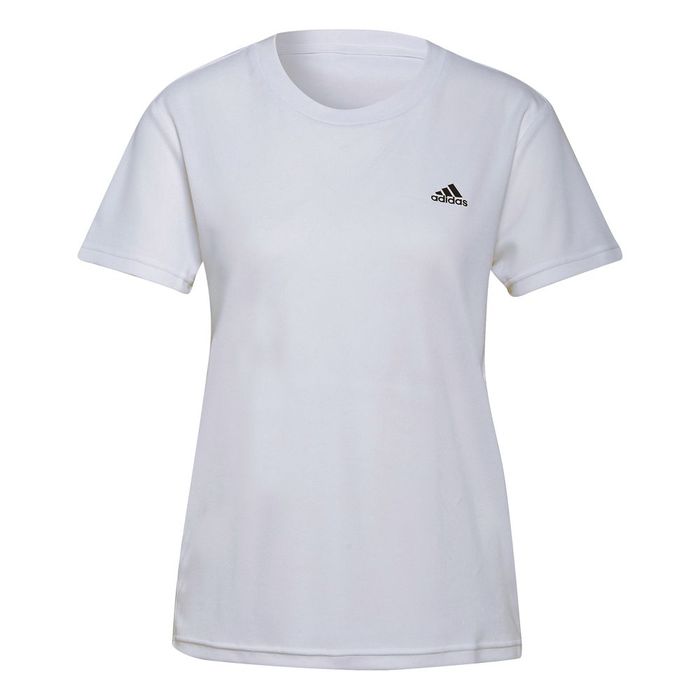 Camiseta-Manga-Corta-adidas-para-mujer-W-Sl-T-para-entrenamiento-color-blanco.-Frente-Sin-Modelo