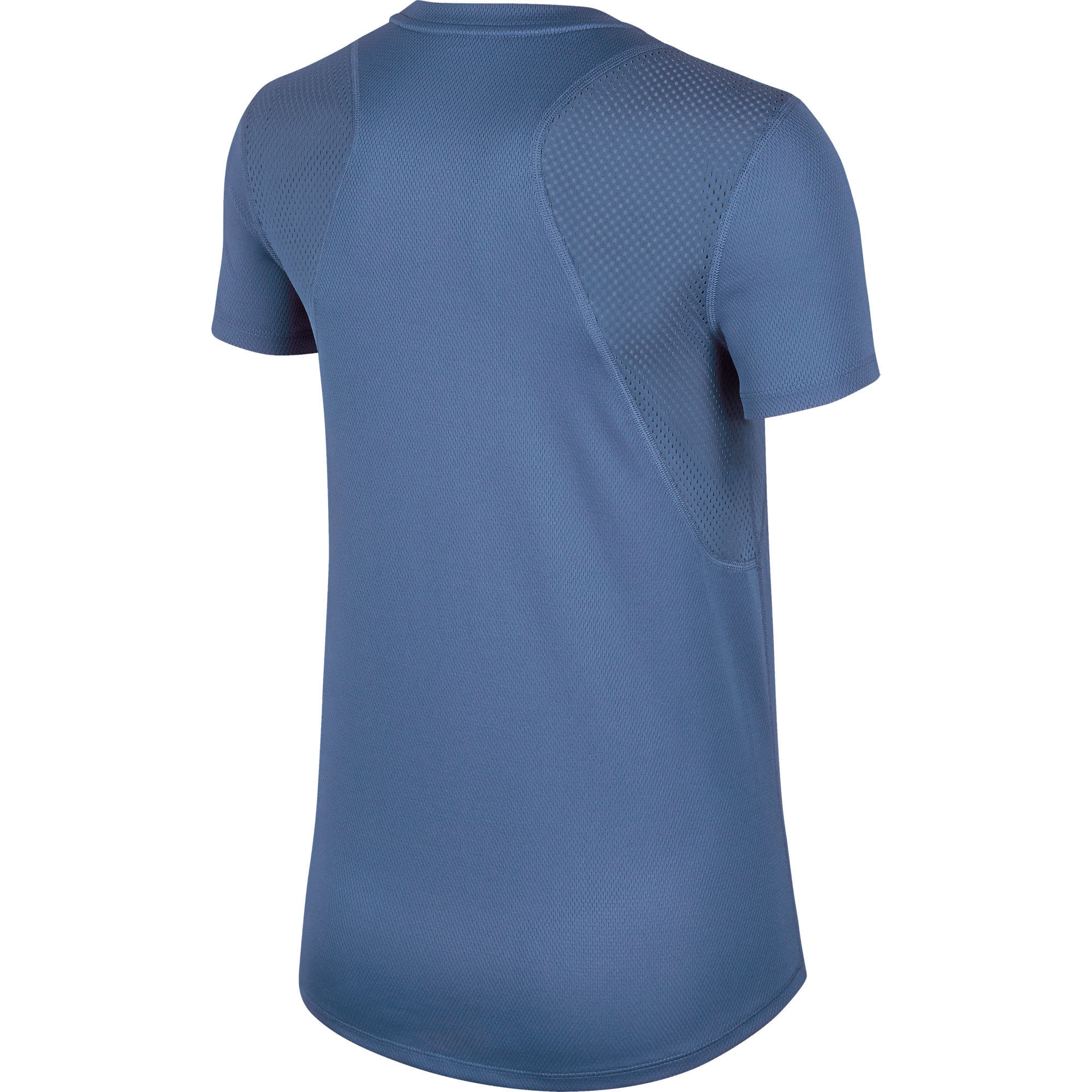 Nike W Nk Run Top Ss Camiseta Manga Corta azul de mujer para correr