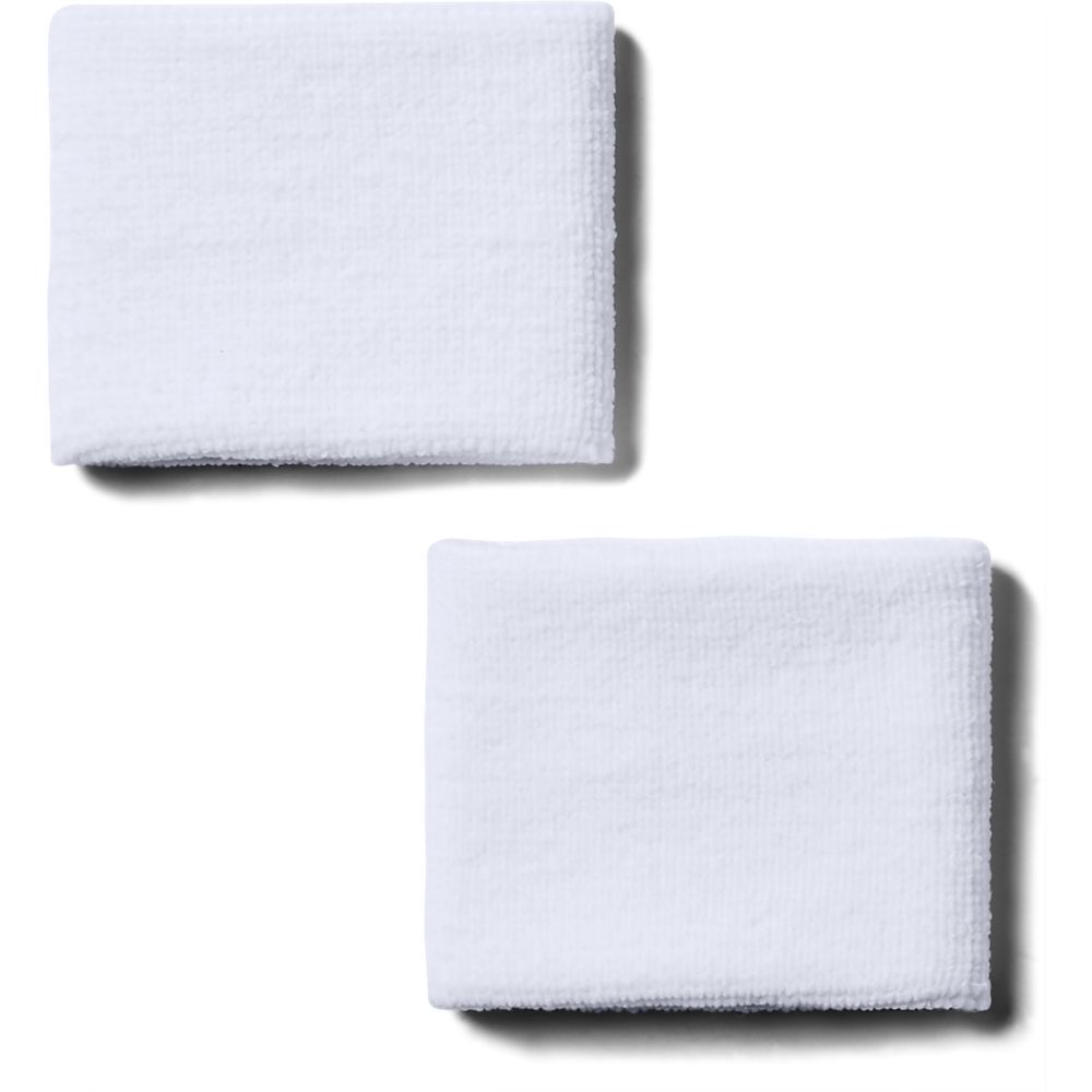 UA Performance Wristbands Muñequeras blanco de hombre para entrenamiento