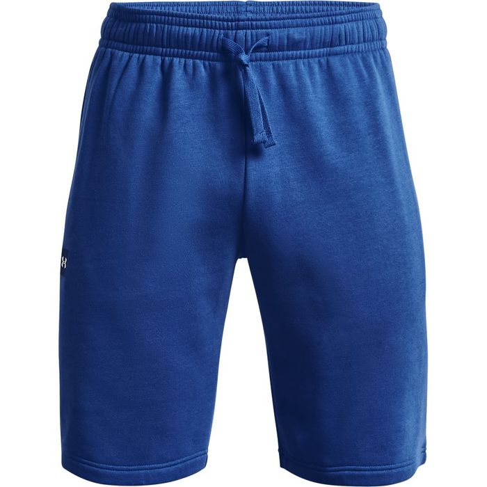 Pantaloneta-under-armour-para-hombre-Ua-Rival-Fleece-Shorts-para-entrenamiento-color-azul.-Frente-Sin-Modelo