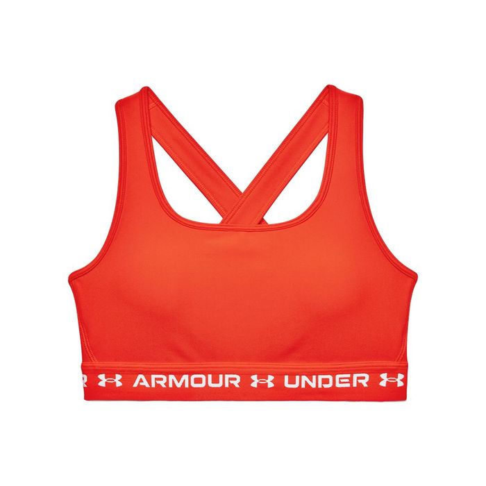 Top-under-armour-para-mujer-Ua-Crossback-Mid-Bra-para-entrenamiento-color-cafe.-Frente-Sin-Modelo