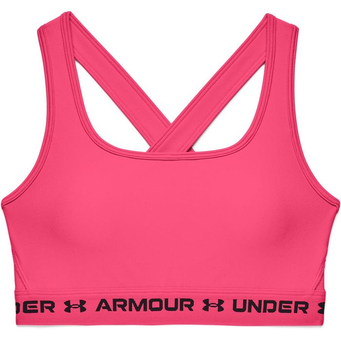 Top-under-armour-para-mujer-Ua-Crossback-Mid-Bra-para-entrenamiento-color-rojo.-Frente-Sin-Modelo