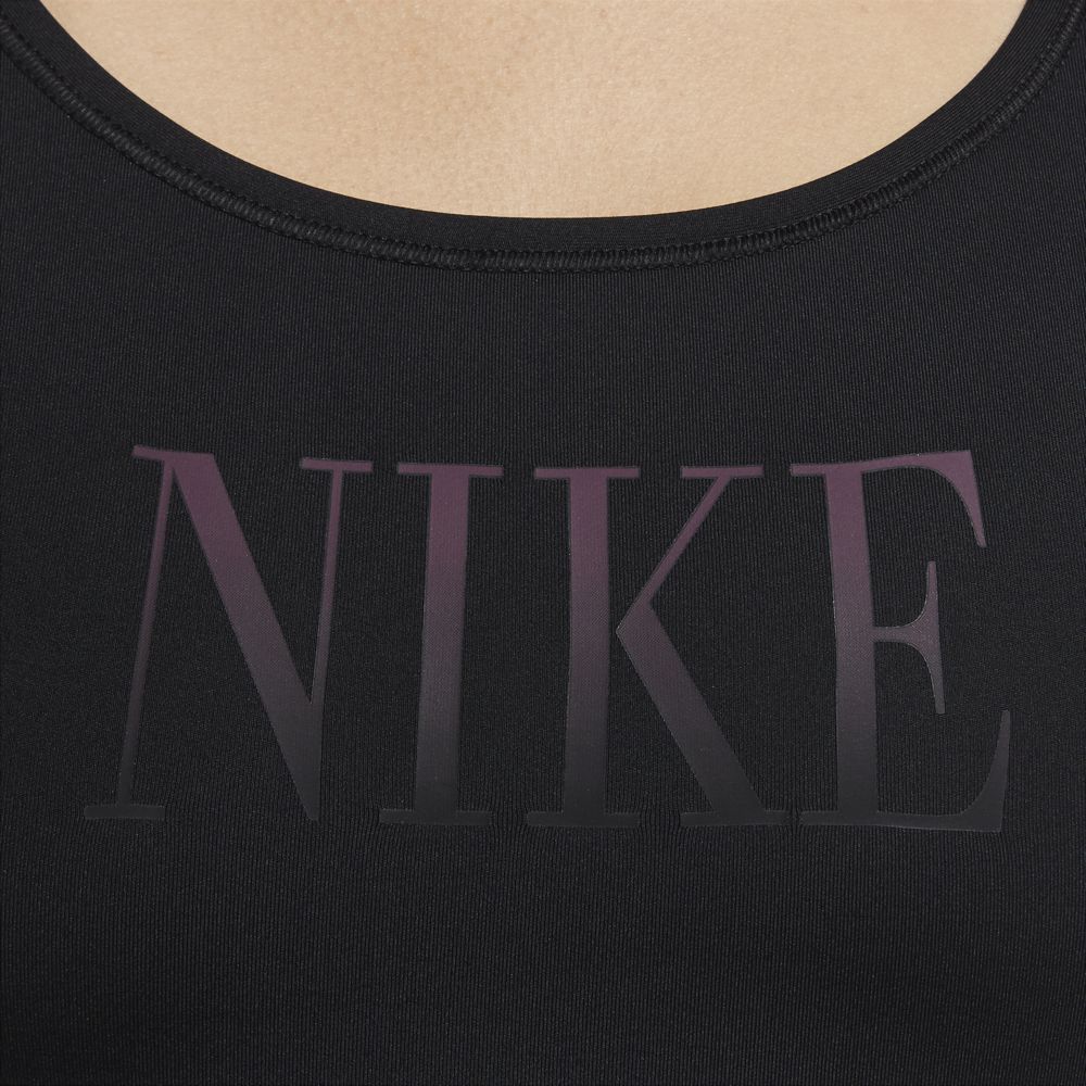 Nike W Nk Df Swsh  Scp Bk Bra Nike Top negro de mujer para entrenamiento