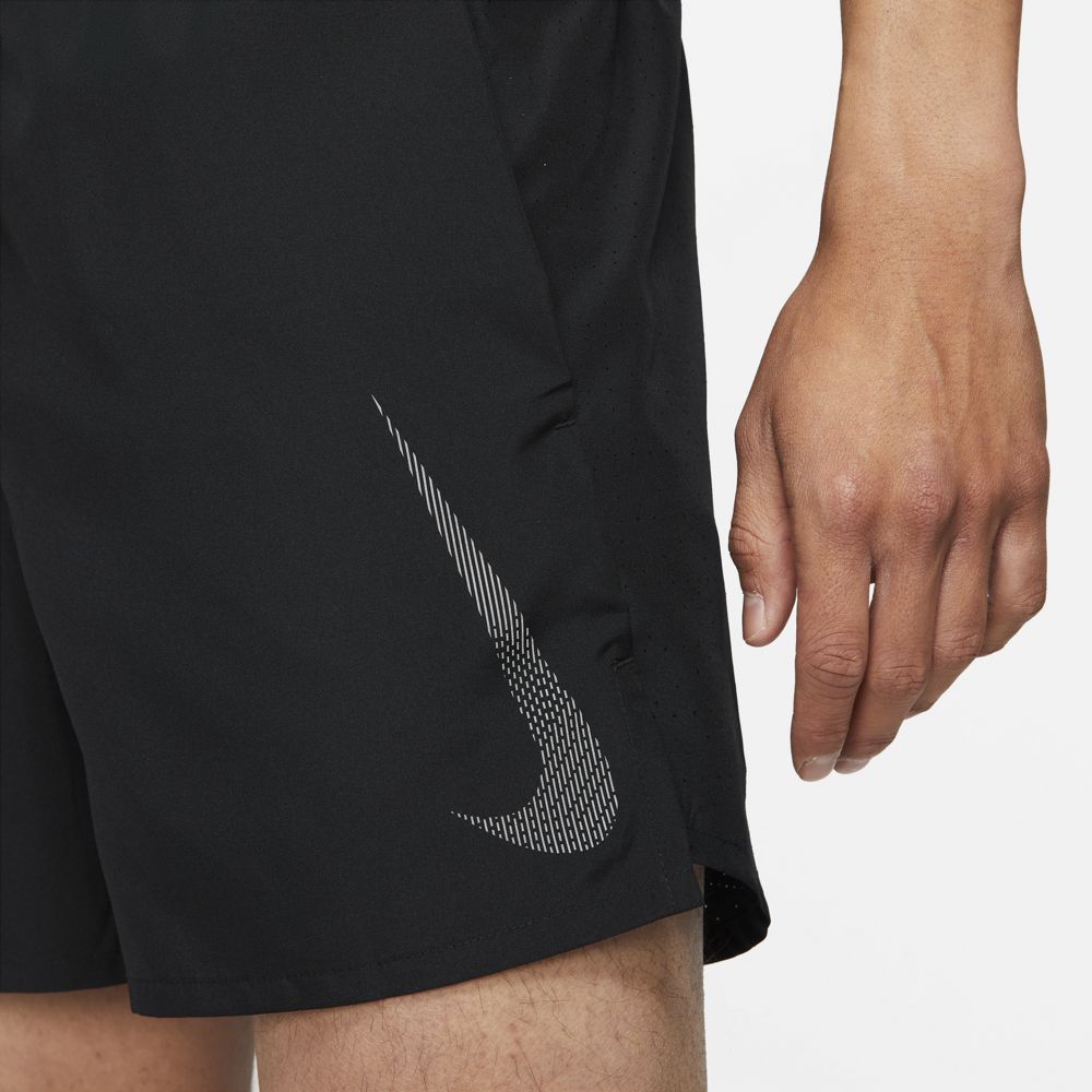 Nike M Nk Df Run Dvn Chlgr Shrt 5Bf Pantaloneta negro de hombre para correr