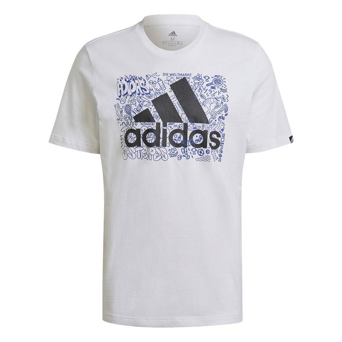 Camiseta-Manga-Corta-adidas-para-hombre-M-Ddlbmb-L-T-para-moda-color-blanco.-Frente-Sin-Modelo