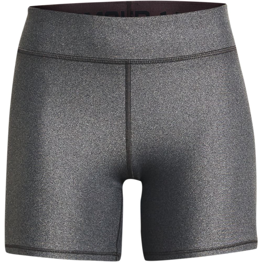 UA Armour Mid Rise Middy Licra gris de mujer para entrenamiento
