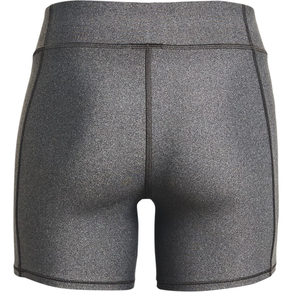 UA Armour Mid Rise Middy Licra gris de mujer para entrenamiento