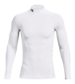 Camiseta-De-Compresion-under-armour-para-hombre-Ua-Cg-Armour-Comp-Mock-para-entrenamiento-color-blanco.-Frente-Sin-Modelo
