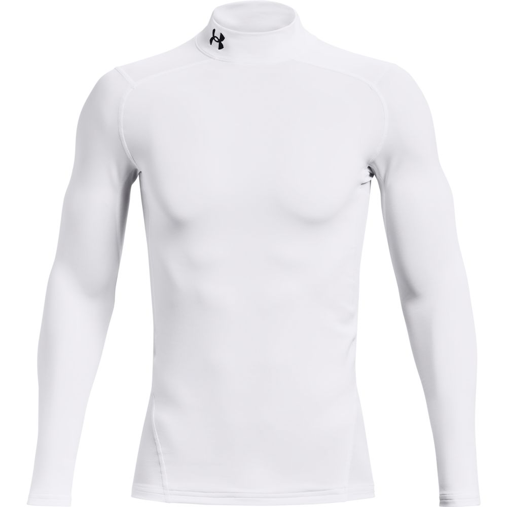 UA Camiseta de Compresión blanco ColdGear® Armour Mock de hombre para entrenamiento